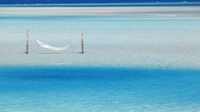 Hammock on a tropical beach