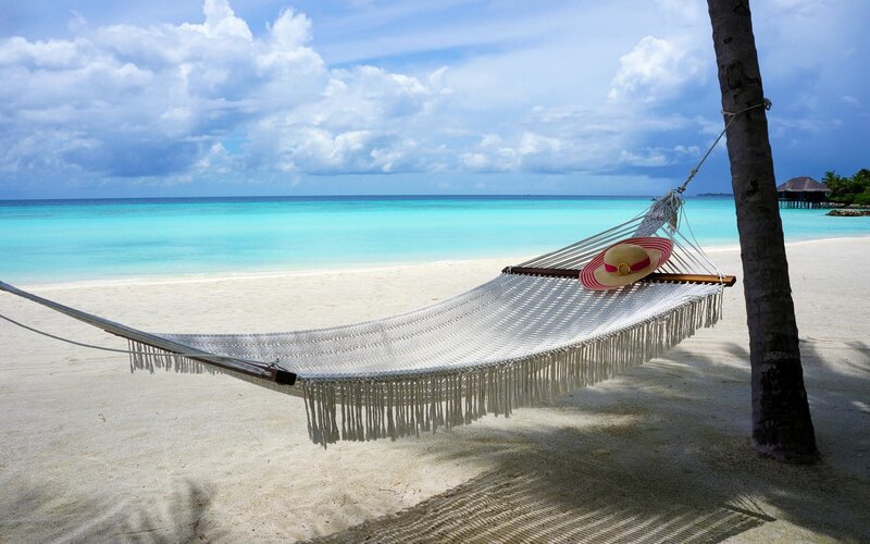 Hammock on Beach — White, Serene