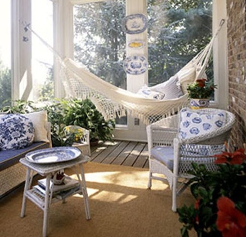Hammock on Sun Porch