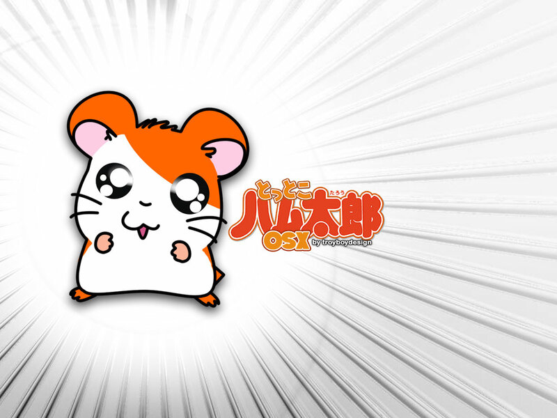 Hamster character with logo