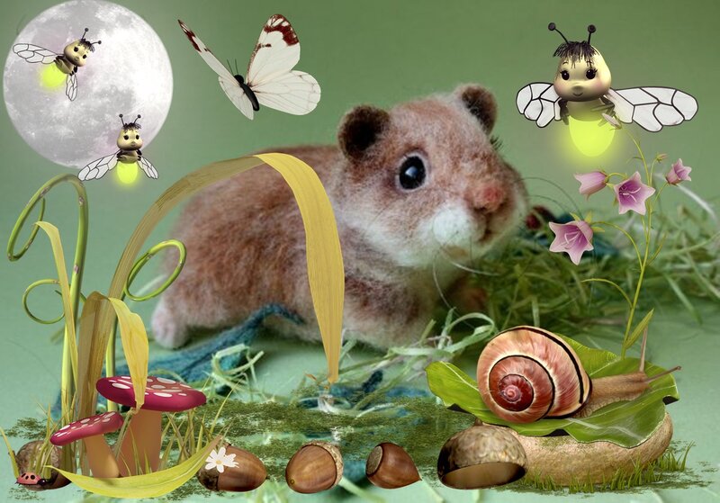 Hamster in Garden