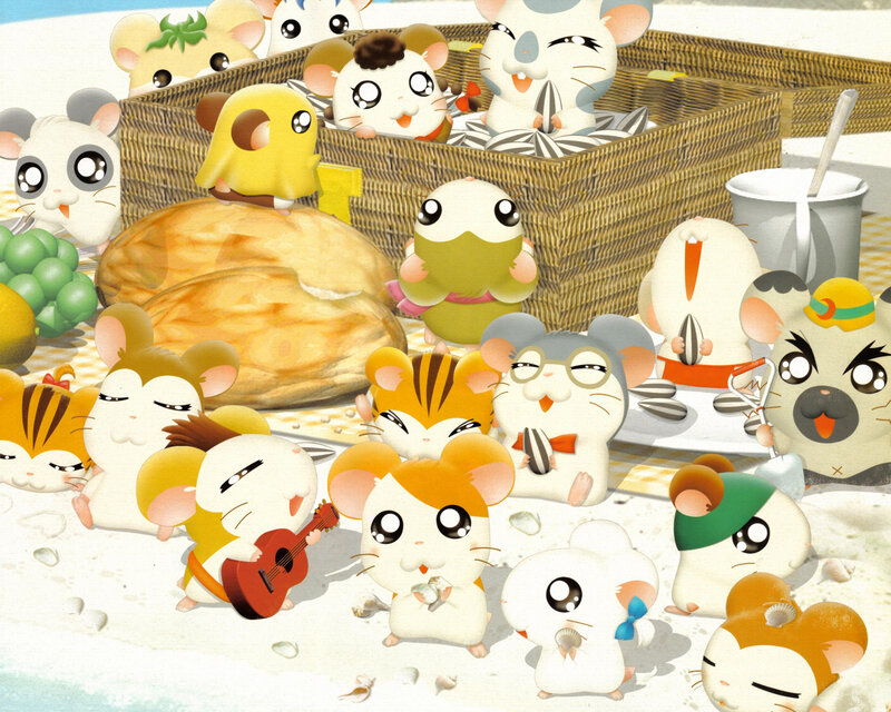 Hamsters at Beach Picnic