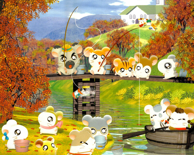 Hamsters Fishing