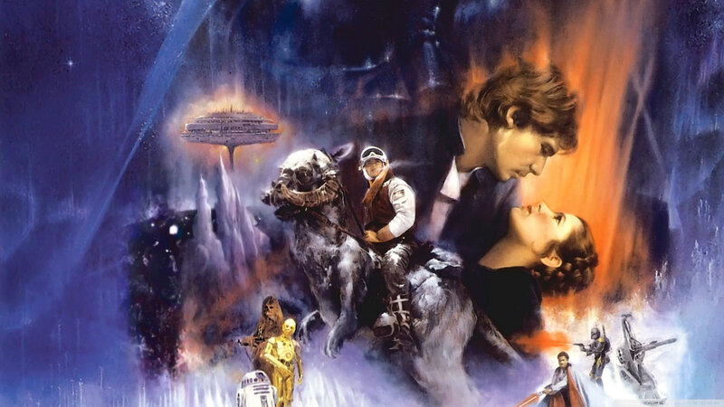 Han and Leia Embracing — Blue