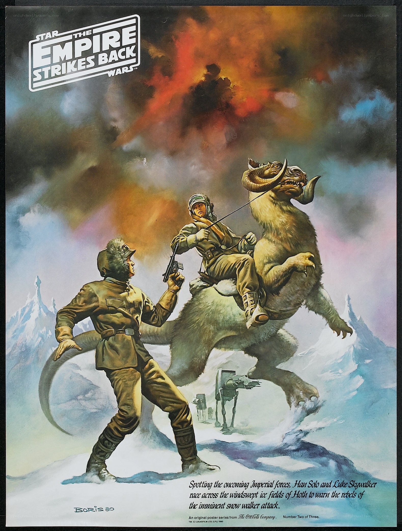 Han and Luke on a tauntaun