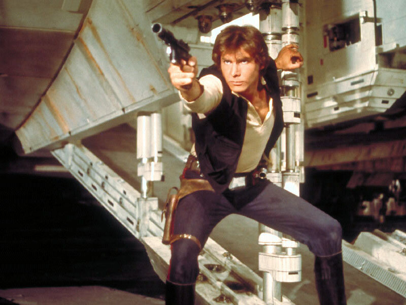 Han Solo aiming a blaster
