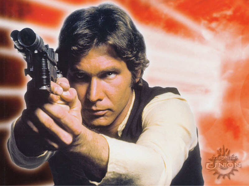 Han Solo aiming blaster