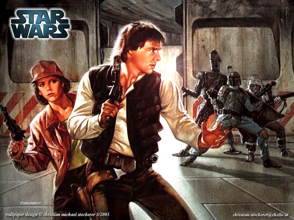 Han Solo and Leia in action