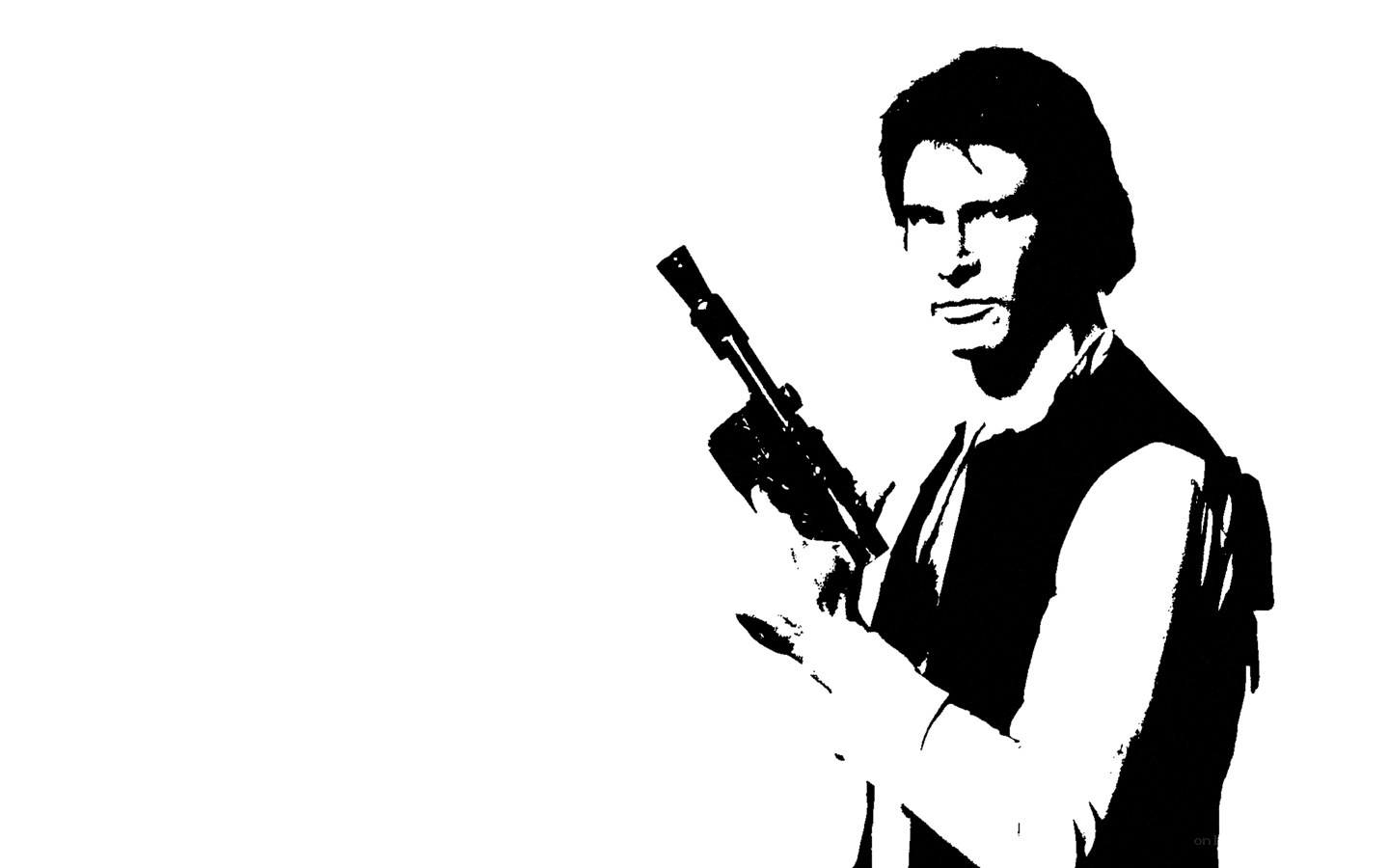Han Solo holding blaster