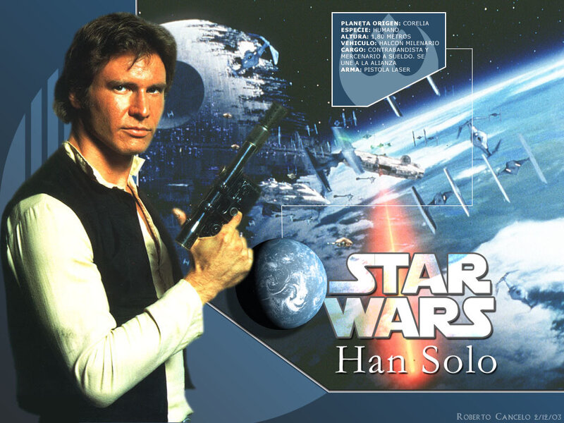Han Solo Holding Blaster — Blue