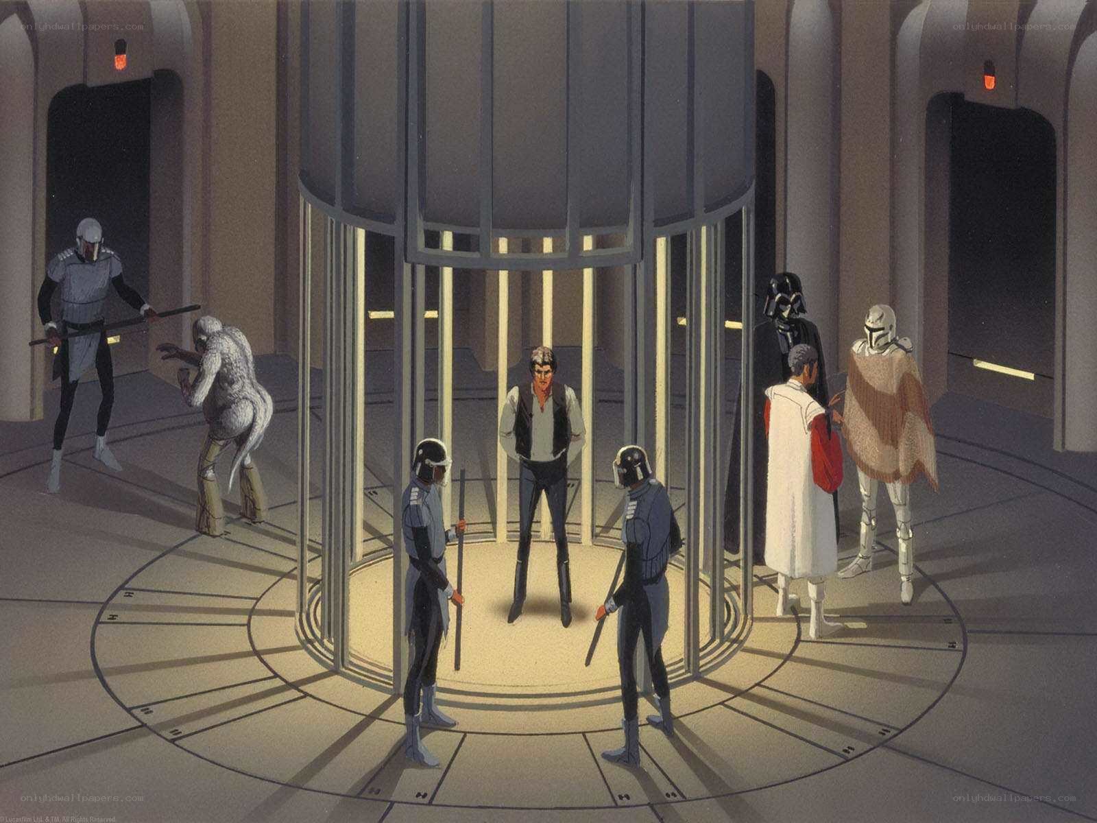 Han Solo in a prison cell