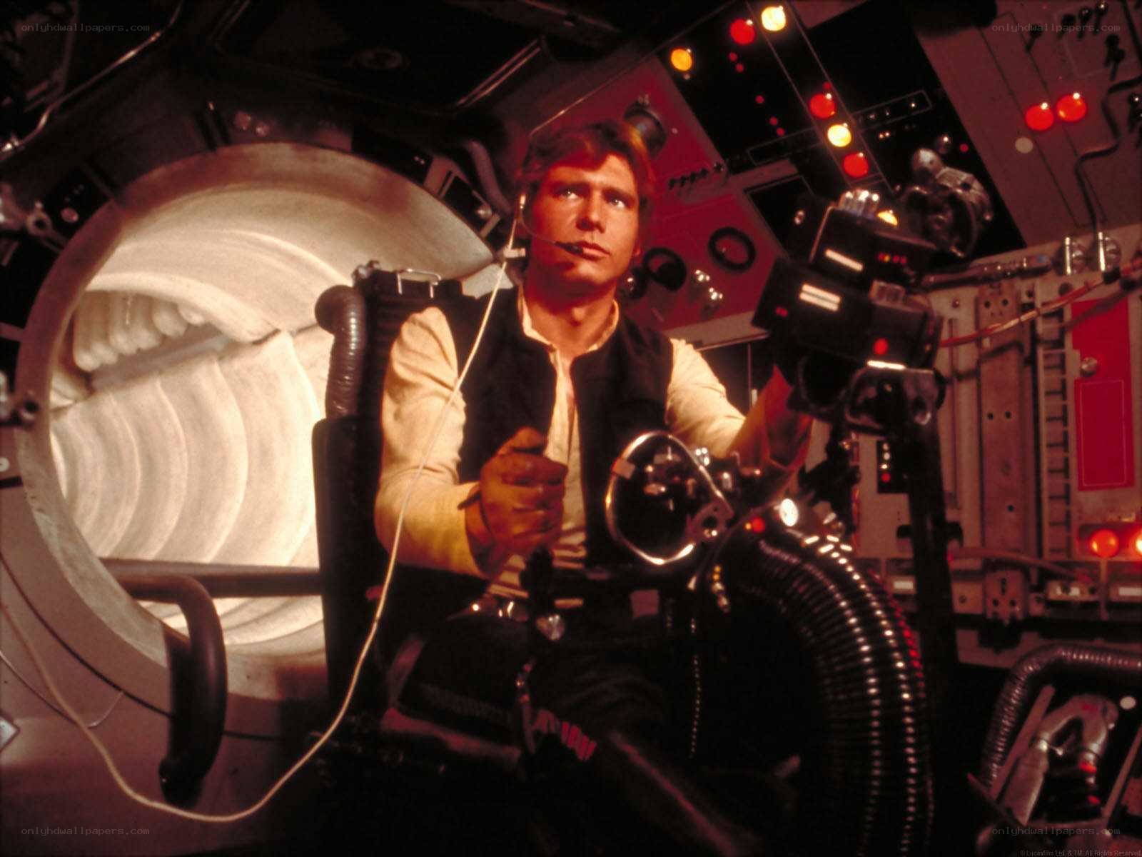 Han Solo in the cockpit