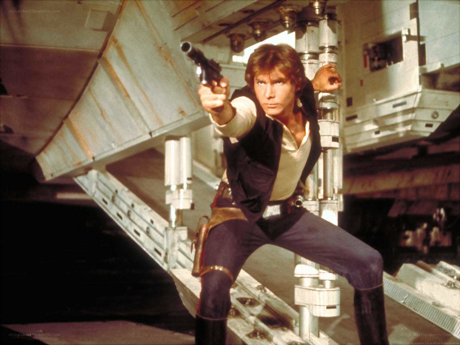 Han Solo in the Millennium Falcon