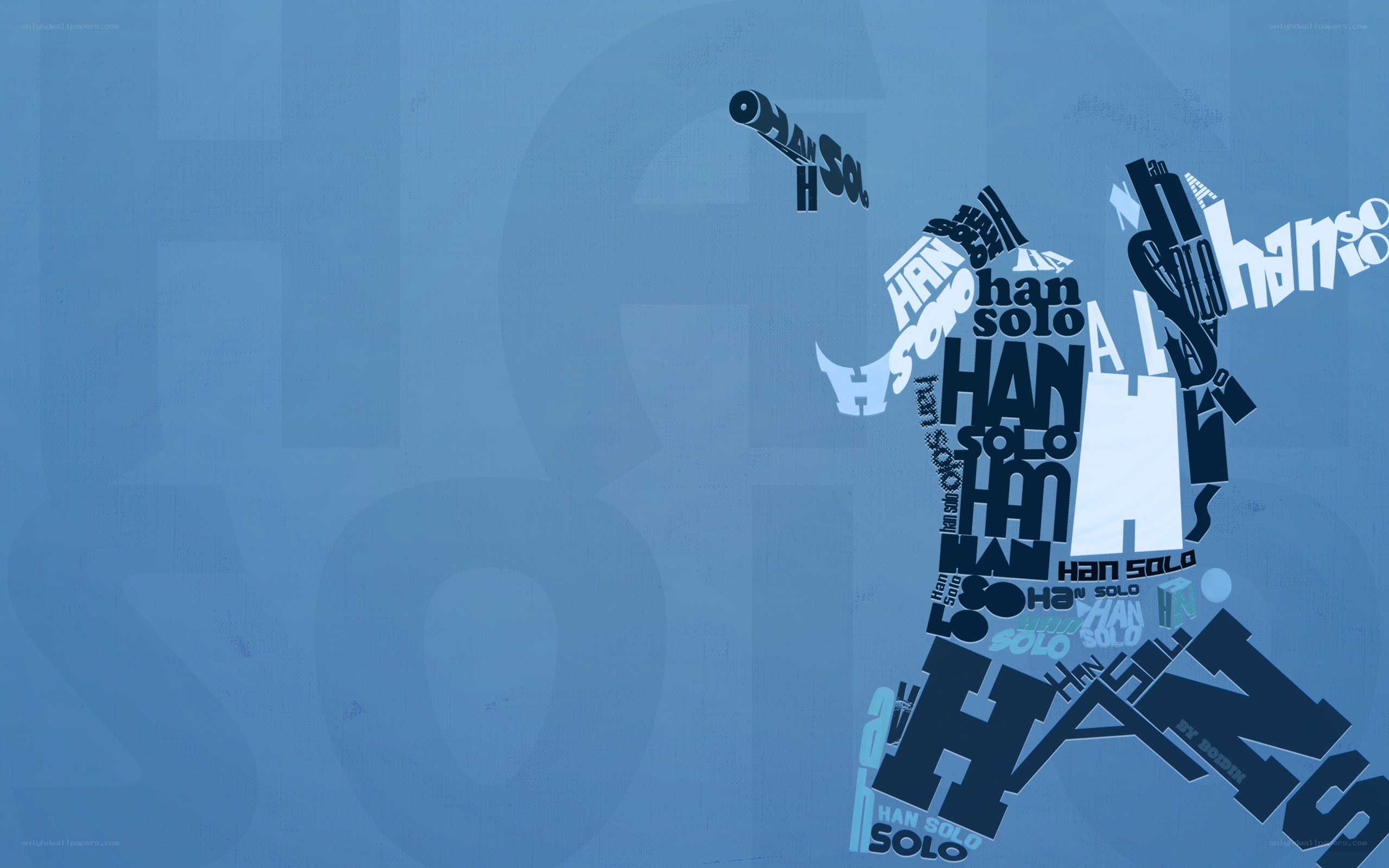 Han Solo word art design