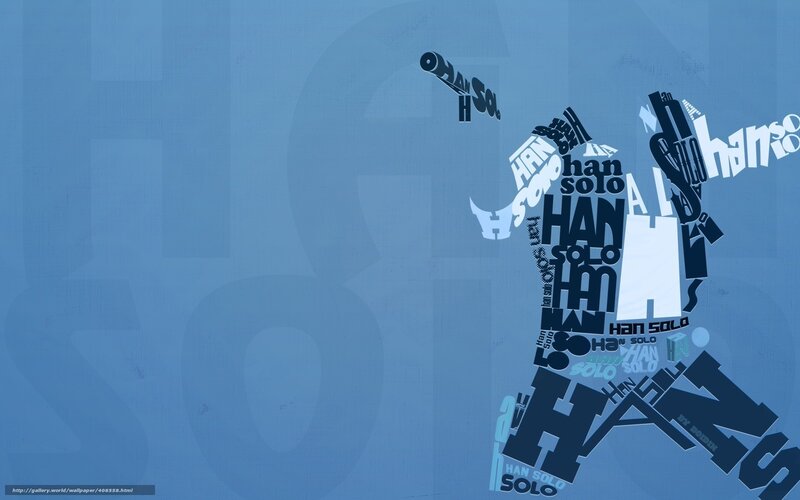 Han Solo word art design