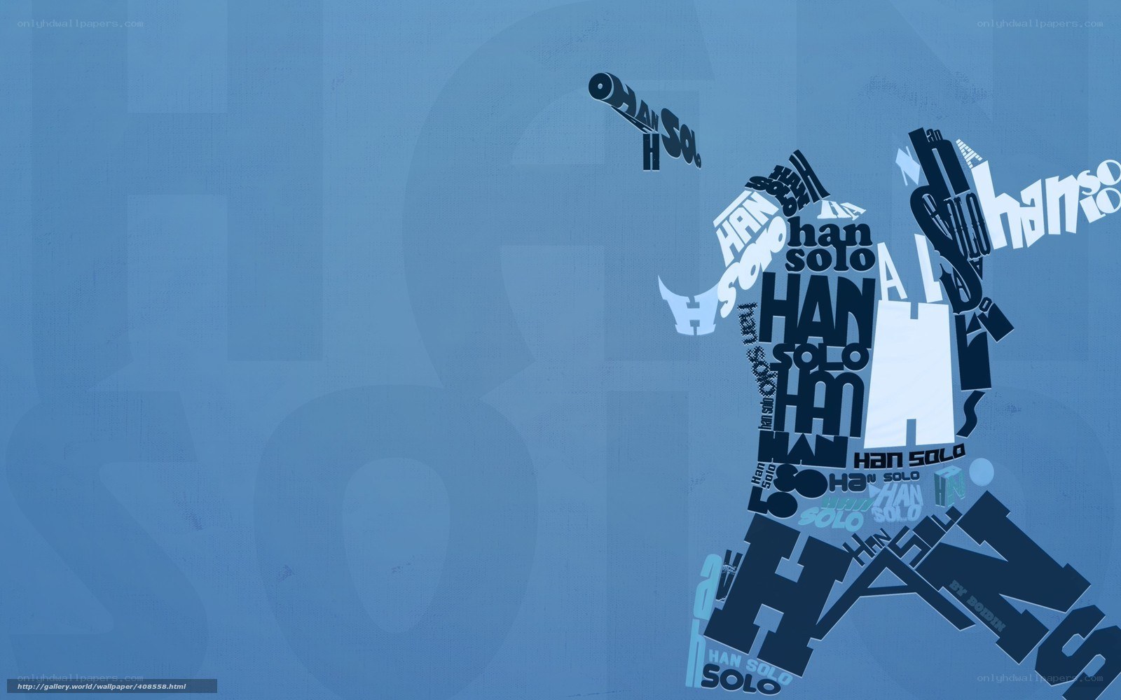 Han Solo word art design