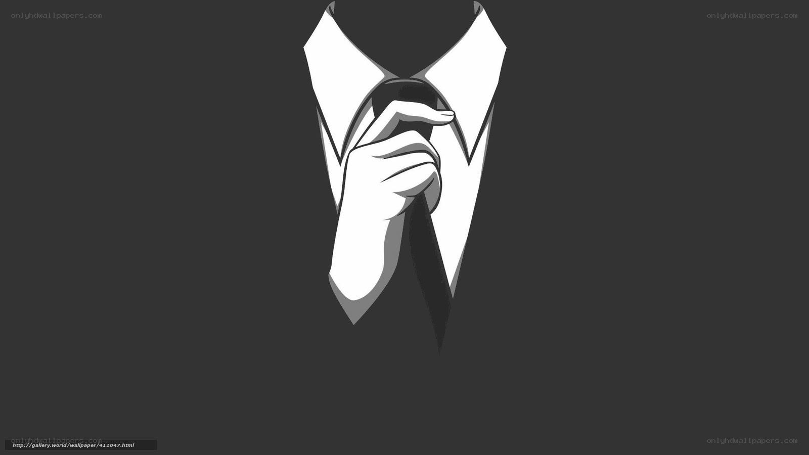 hand adjusting tie illustration