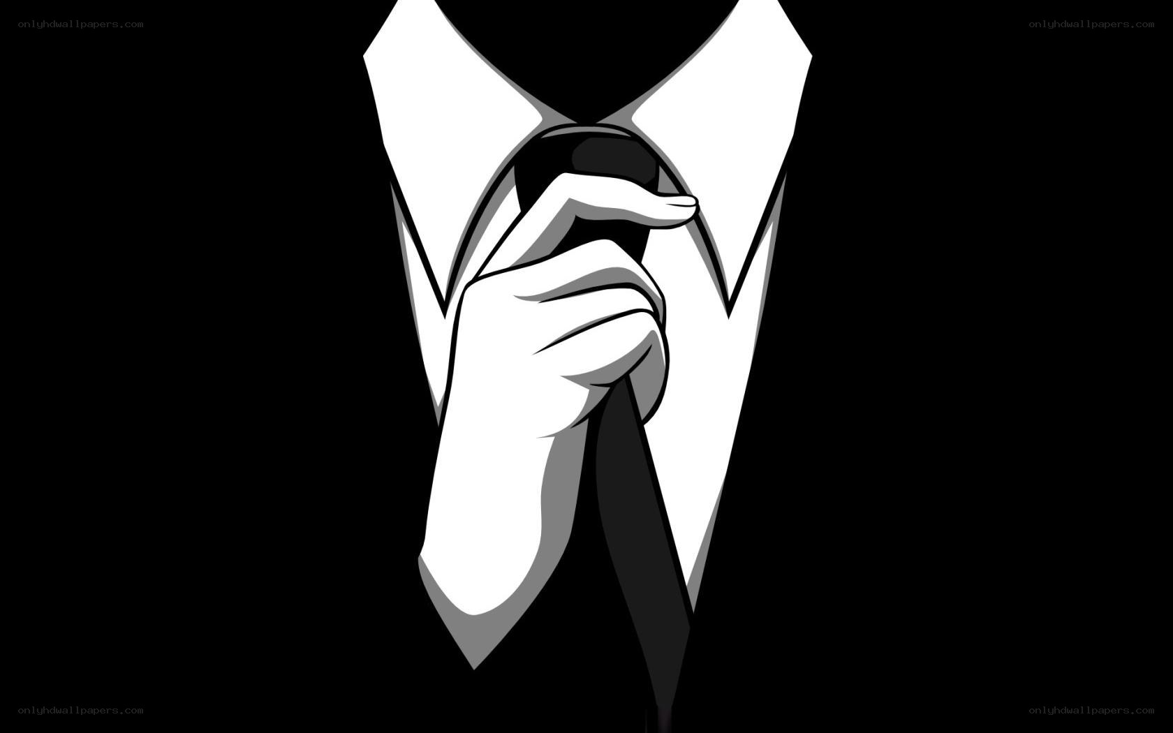 hand adjusting tie on suit