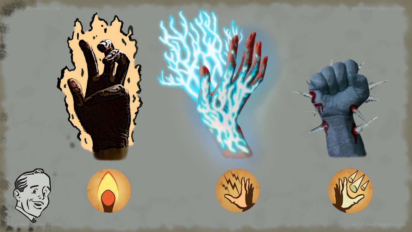 Hand-based power icons