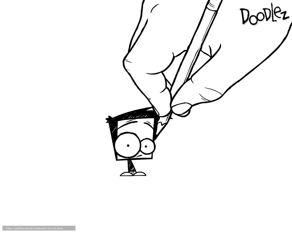 hand drawing a cartoon character