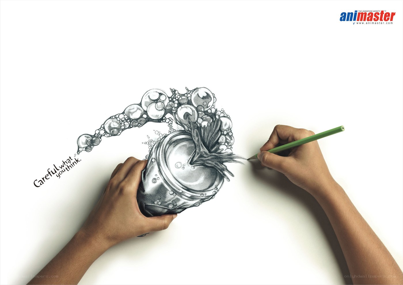 hand drawing a soda can