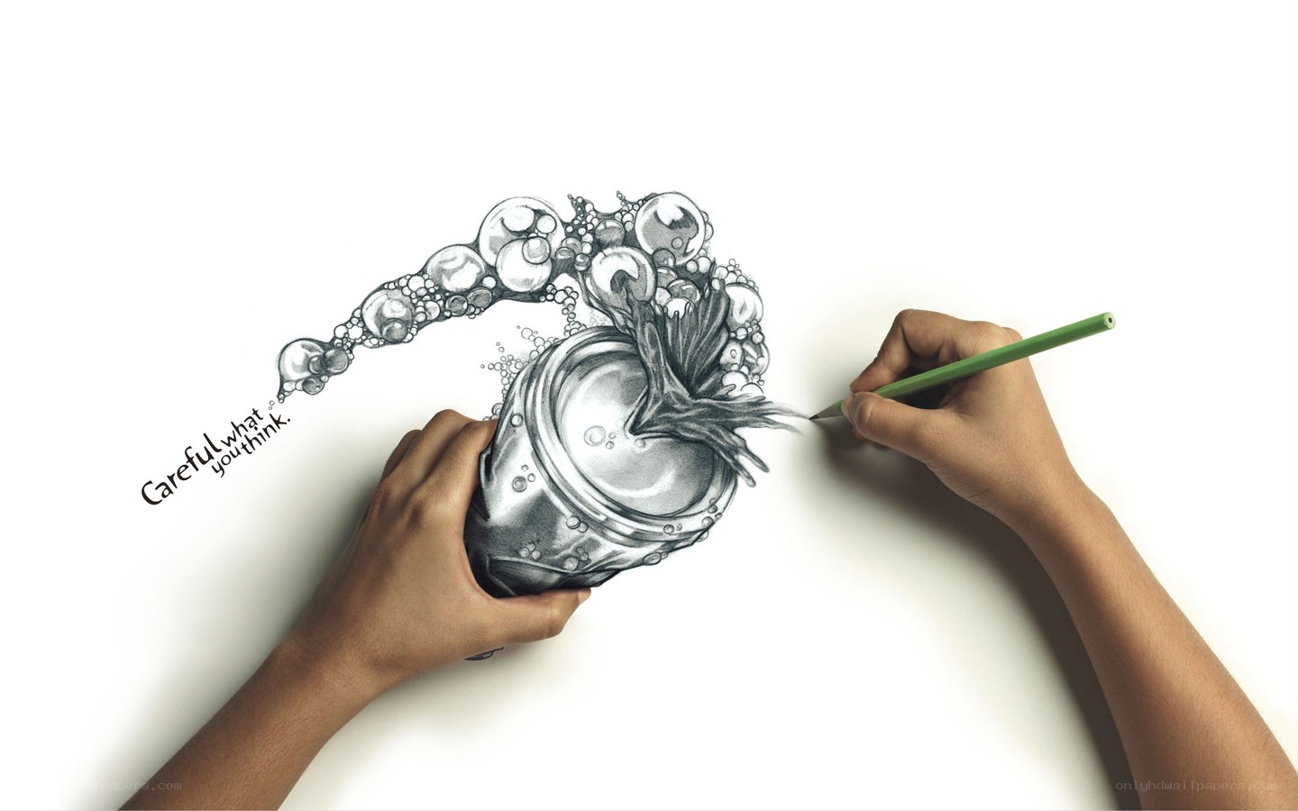 hand drawing a soda can