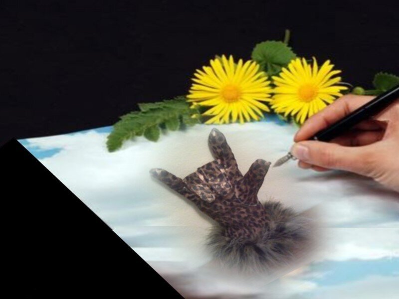 Hand Drawing Glove