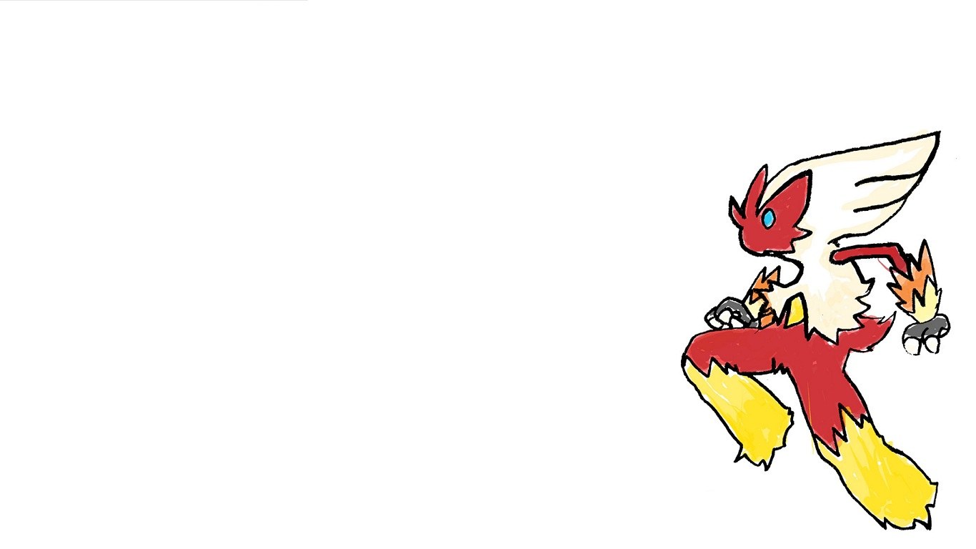 Hand-drawn Blaziken character