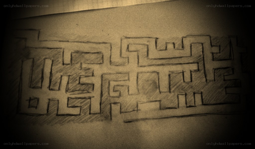 hand-drawn maze sketch