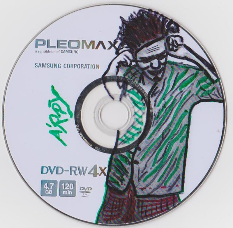Hand-drawn Person on Disc
