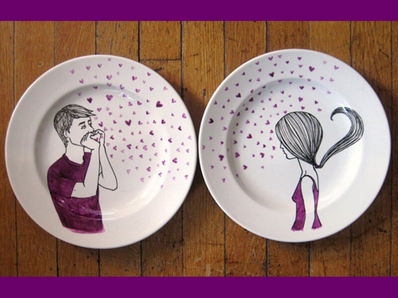 Hand-drawn Plates with Figures