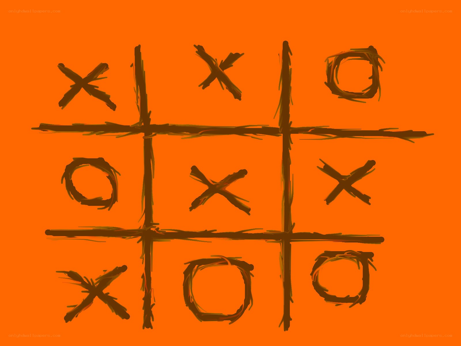 hand-drawn tic-tac-toe game