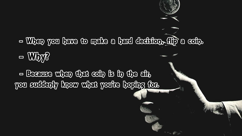 Hand Flipping a Coin — Black