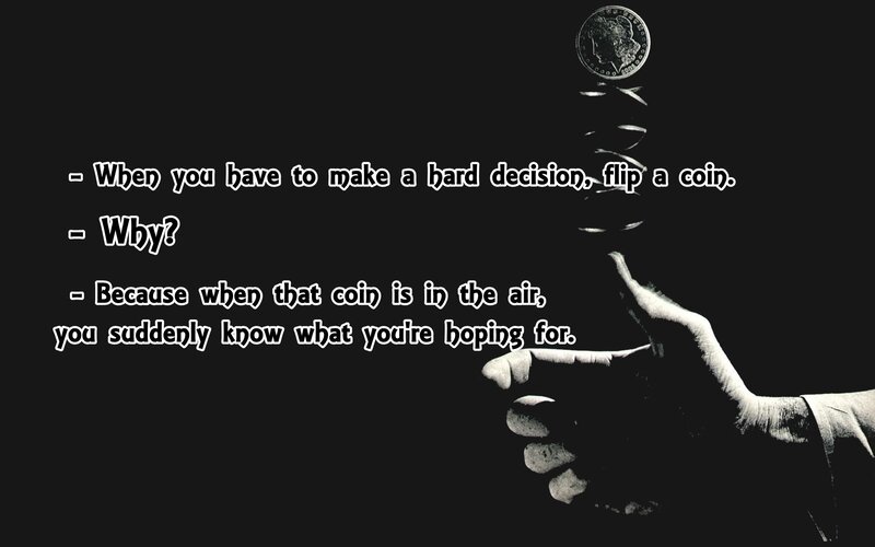 Hand Flipping Coin — Black