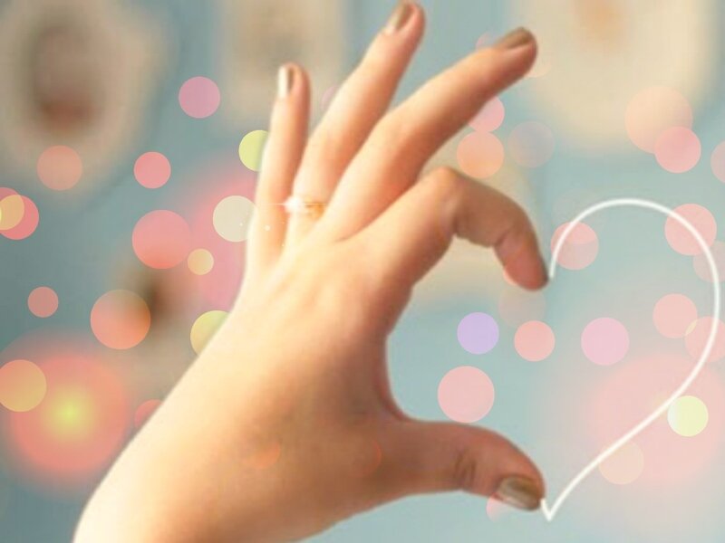 Hand Forming Heart Shape — Pink