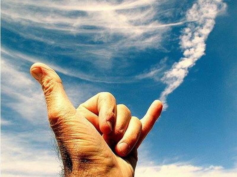 Hand Forming Shaka Gesture