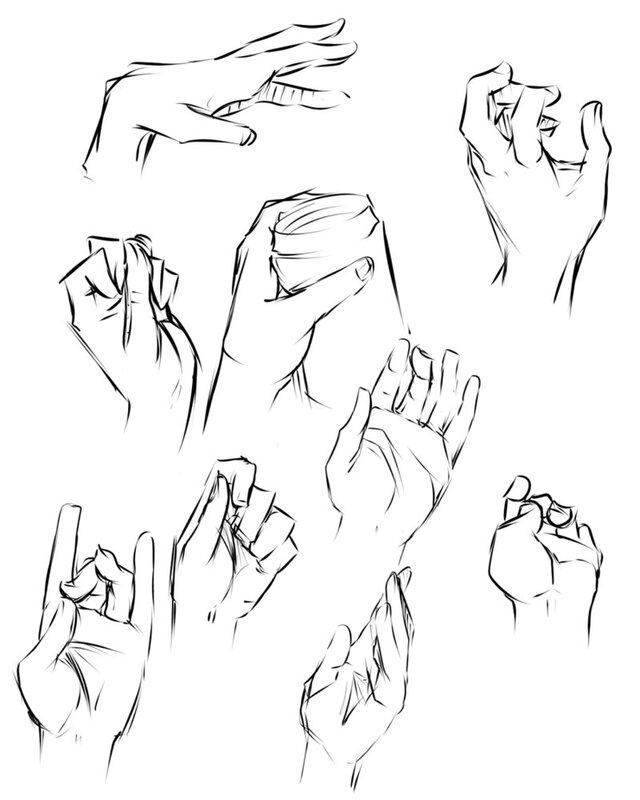 hand gesture sketches