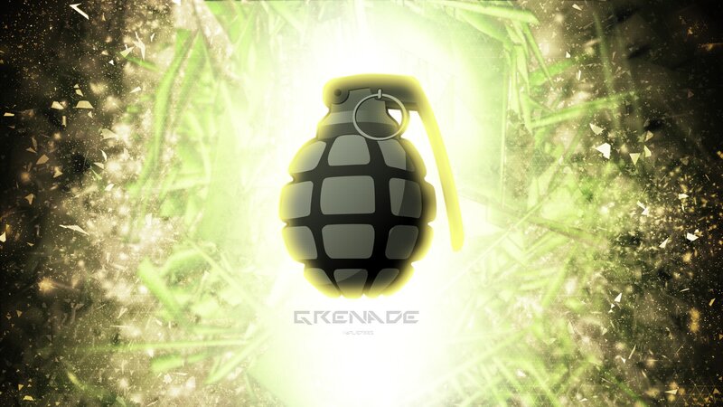 Hand Grenade Illustration — Green