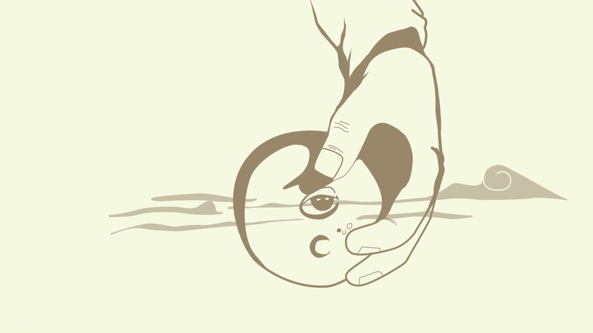 hand holding a baby