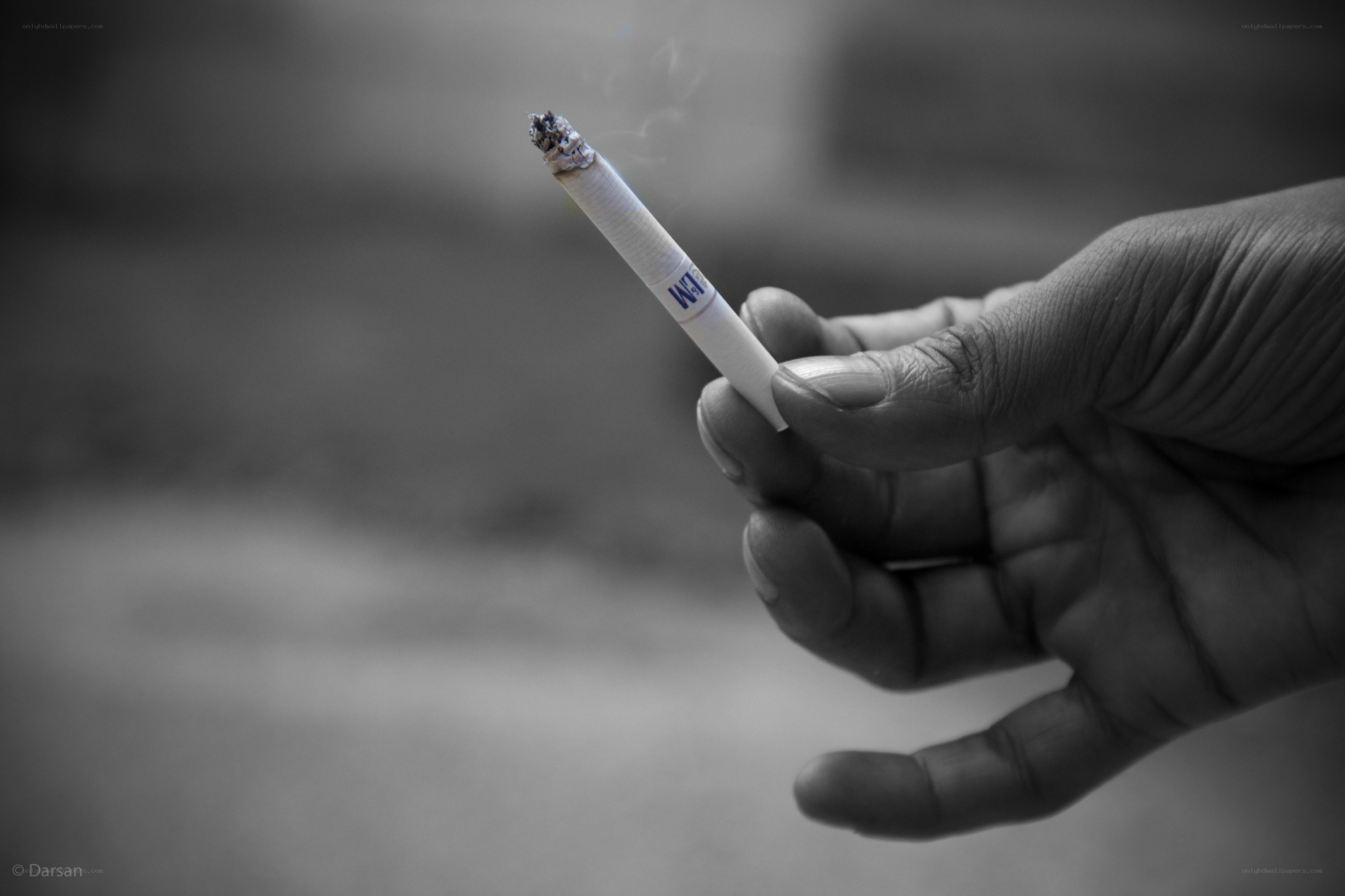 hand holding a cigarette