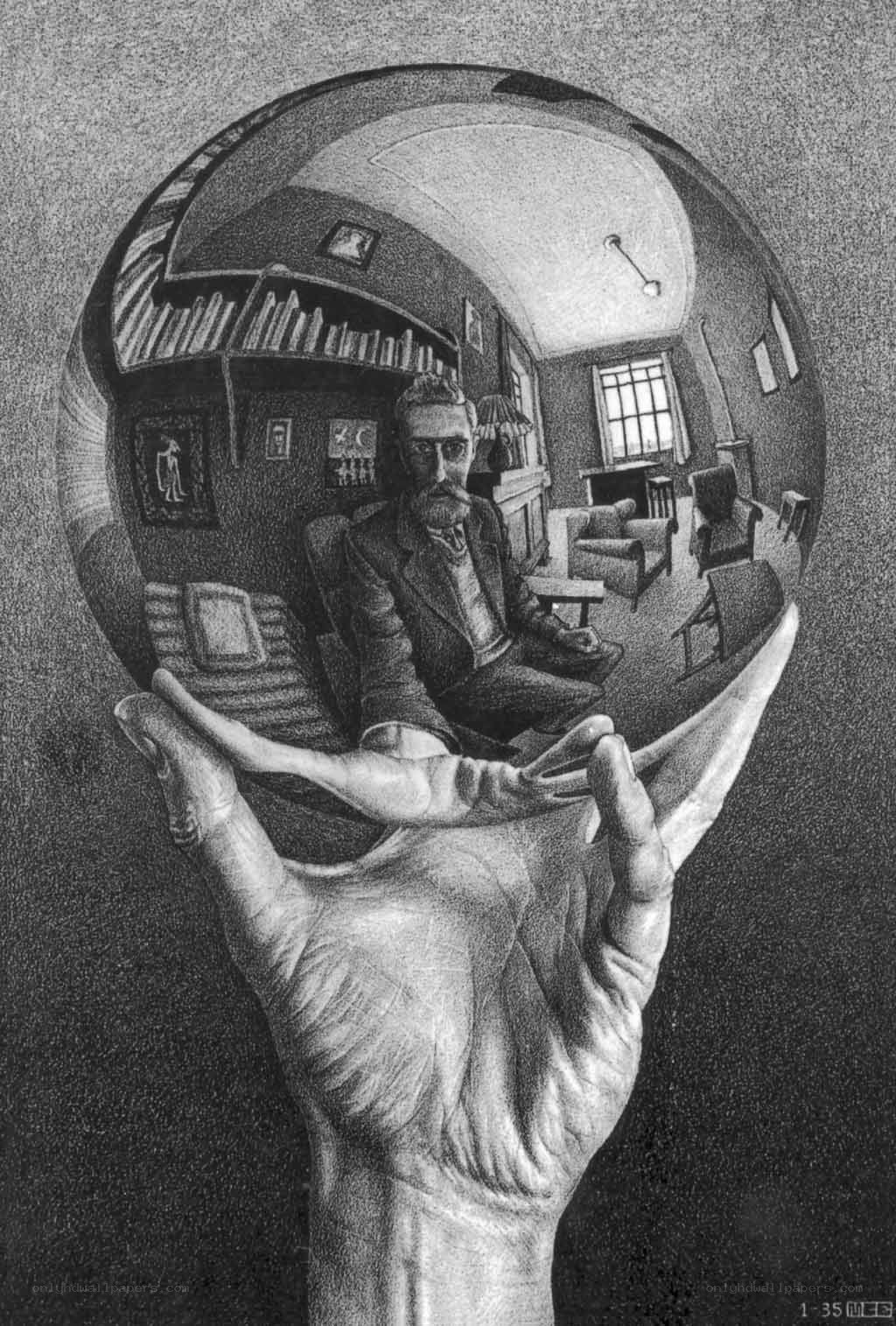 Hand holding a crystal ball