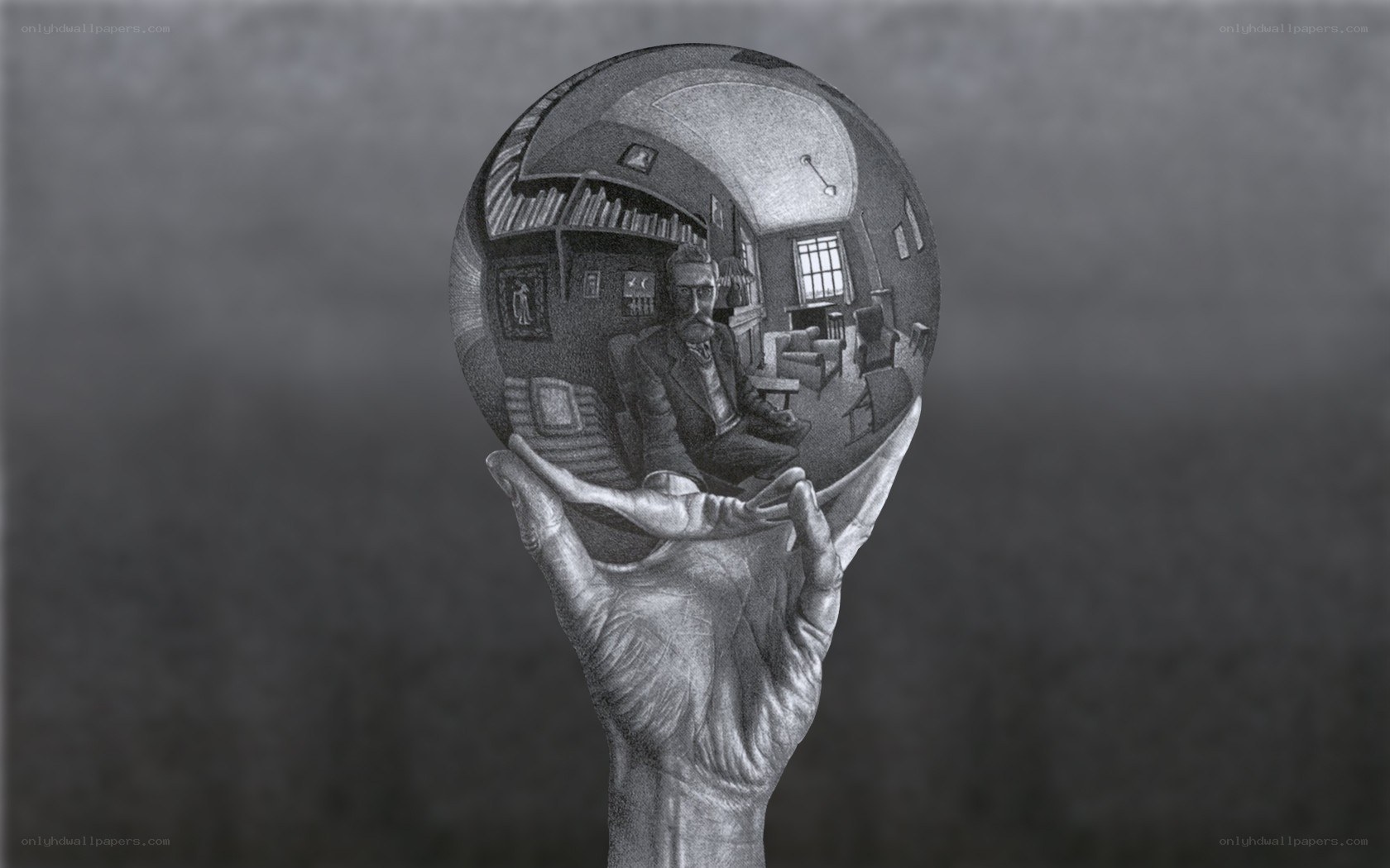 hand holding a crystal ball