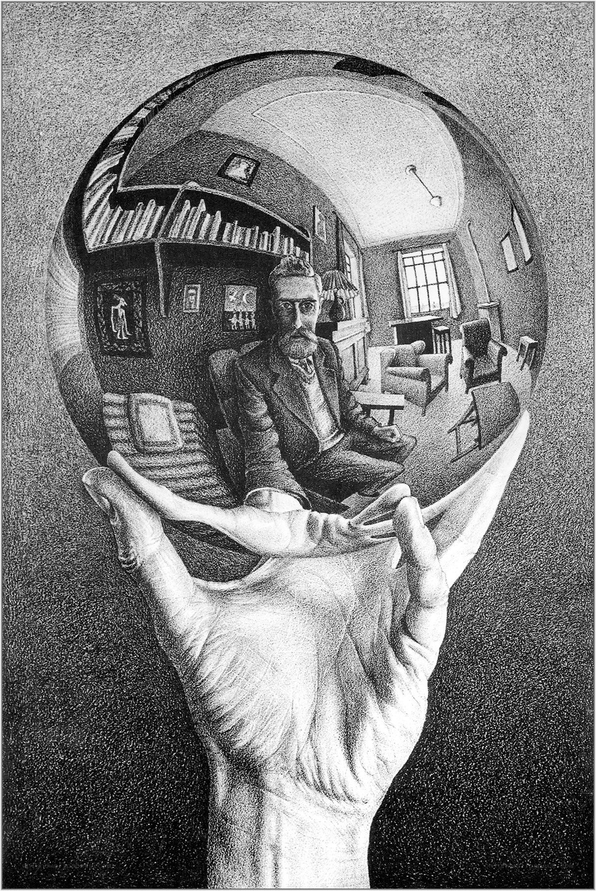 Hand holding a crystal ball