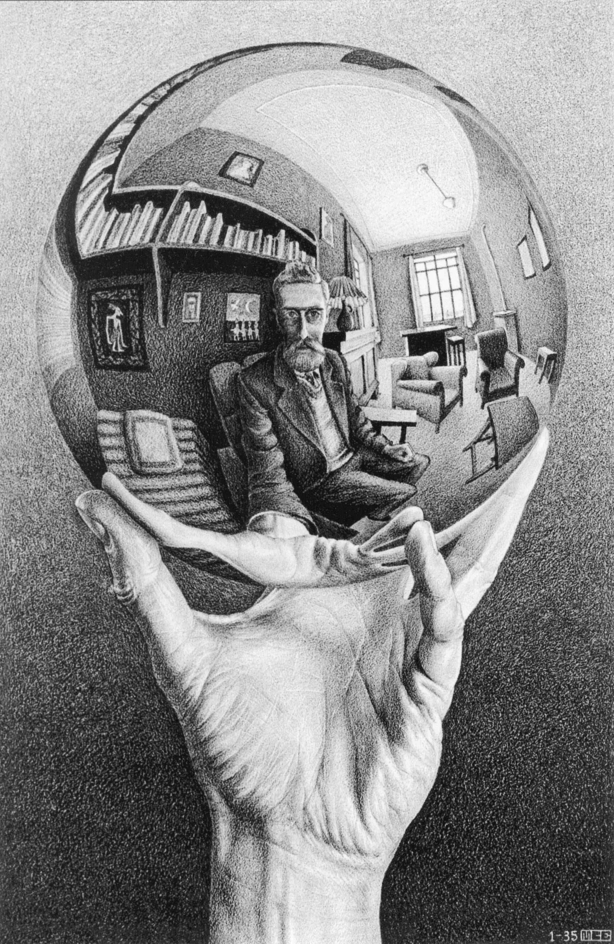 Hand holding a crystal ball