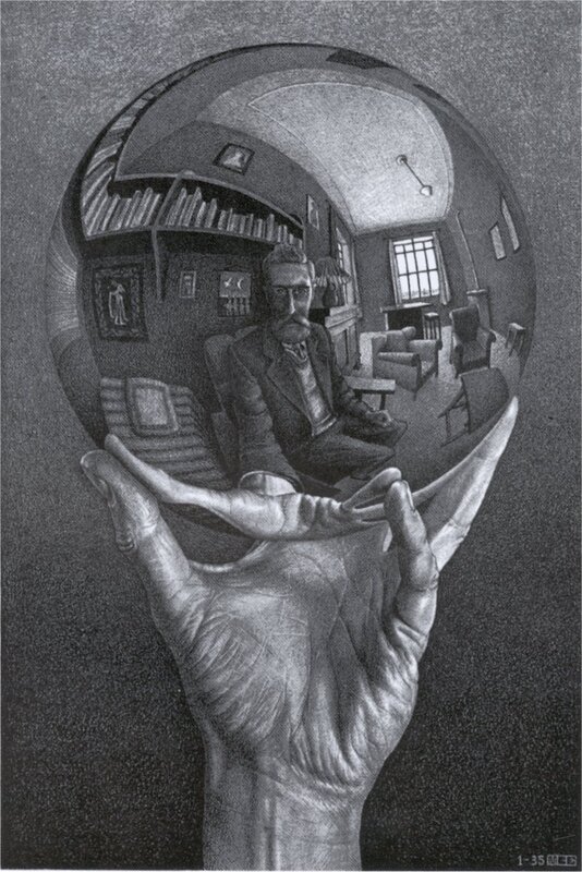 Hand holding a crystal ball