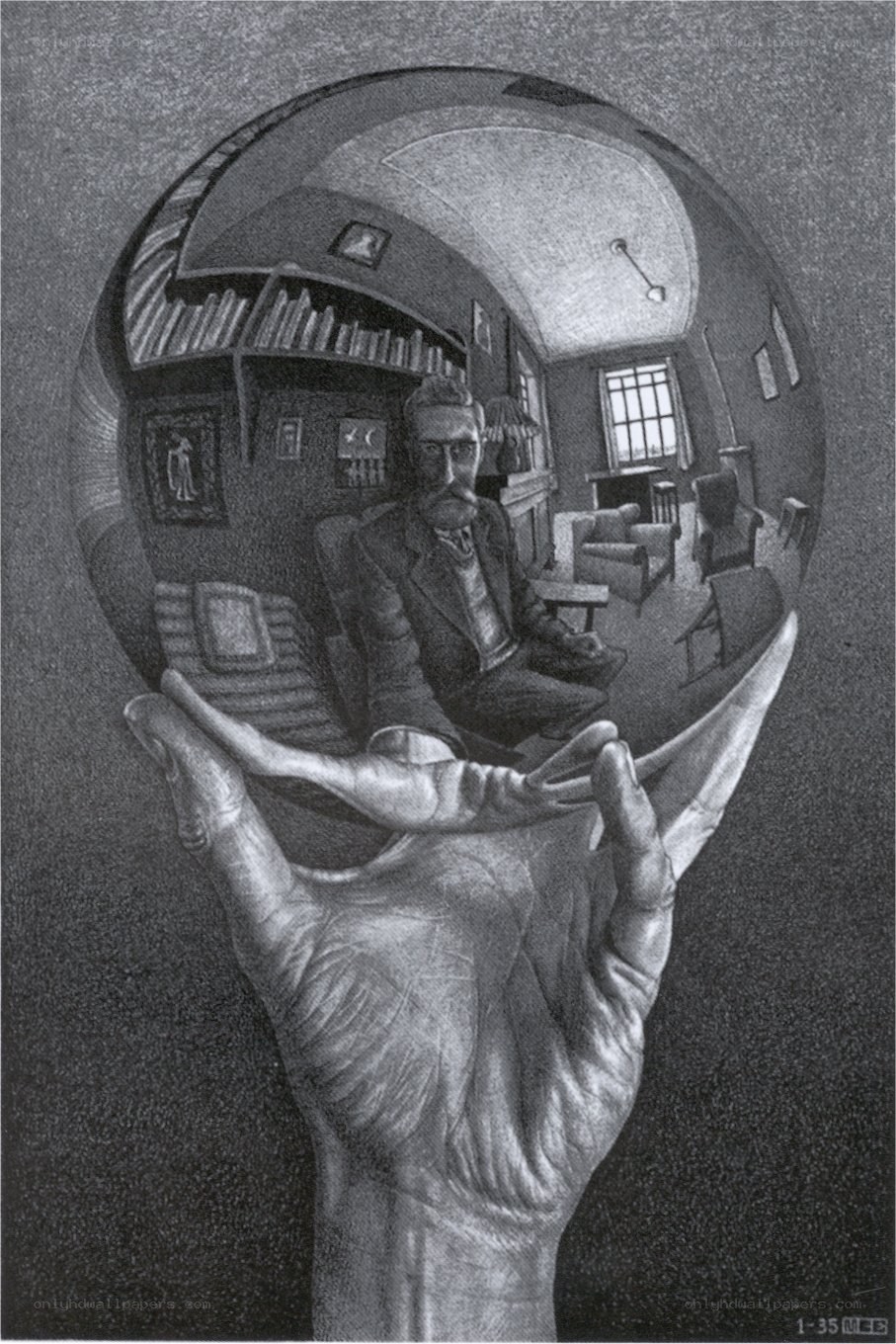 Hand holding a crystal ball