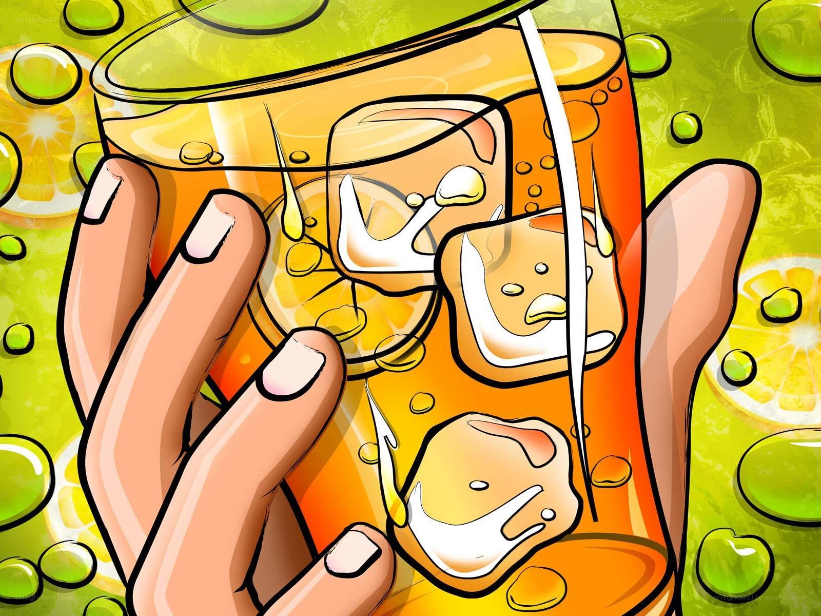 hand holding a drink