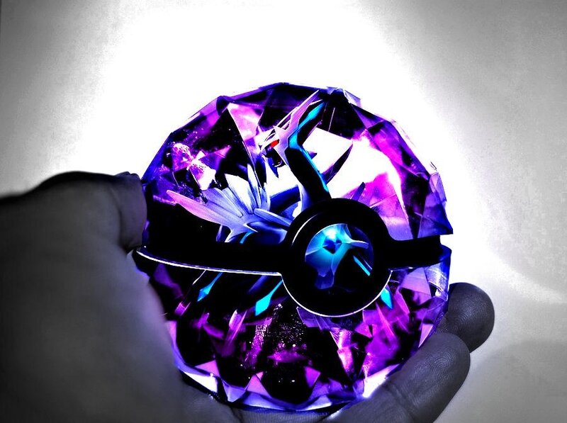 Hand Holding a Glowing Orb — Purple