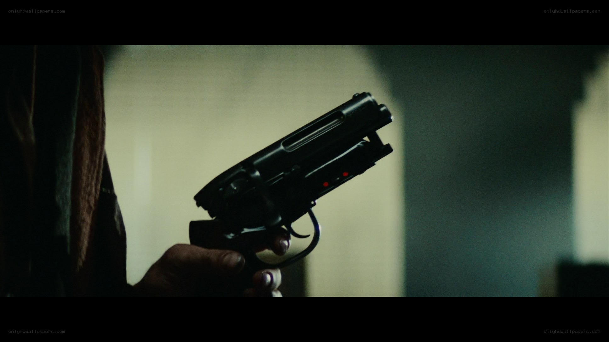 hand holding a gun