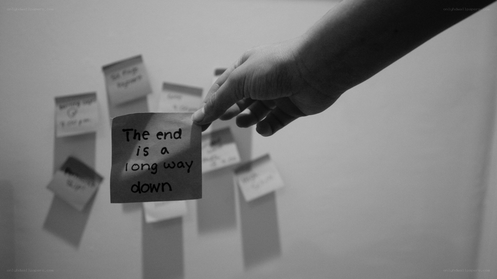 hand holding a note
